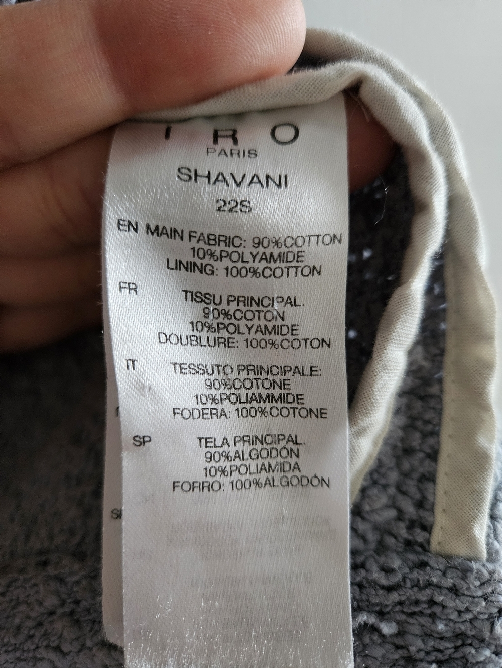 IRO Shavani Size 38 Frayed Open-Front Knit Cardigan - Light Gray - Picture 4 of 5